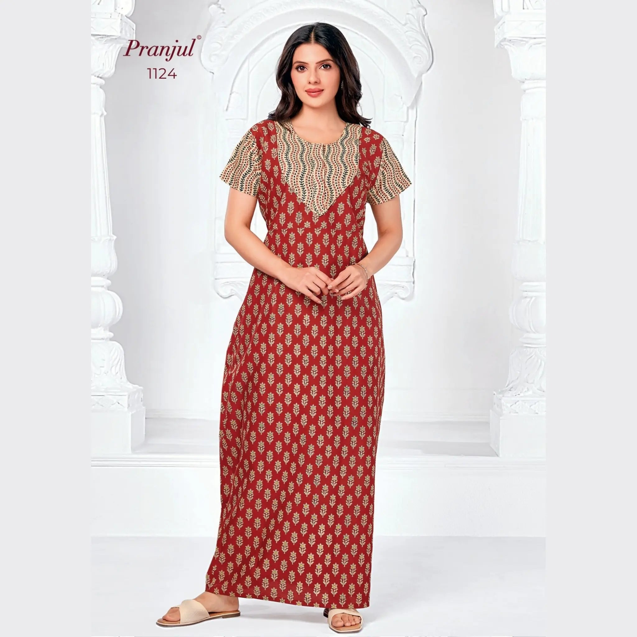 Pranjul Nighty Pure Cotton 1124