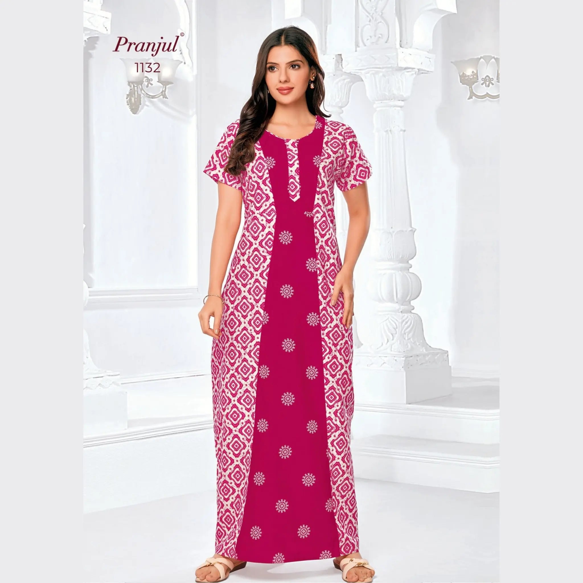 Pranjul Nighty Pure Cotton 1132